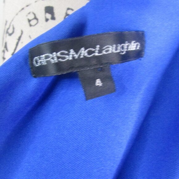 Chris McLaughlin Dress 4 Sleeveless Blue - Picture 13 of 13